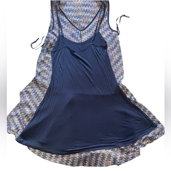 Anthropologie Maeve Westwater Zig Zag Drop Waist Dress Size Medium - Picture 7 of 11